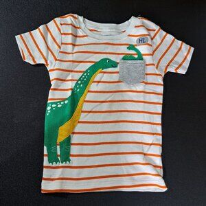 Carters 5T Boys Dino & Orange Striped T-Shirt